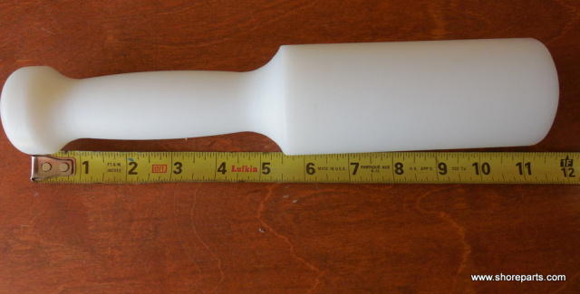 Plastic Meat Stomper / Pusher for Hobart Meat Grinders. 5 1/2" Under the Handle.